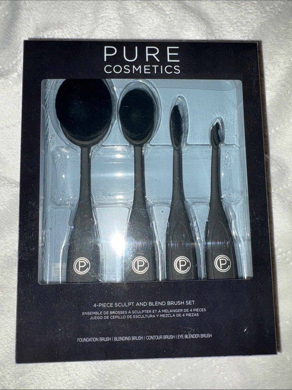 Pure COSMETICS 4 piece sculpt and blend Brush Set - Black